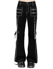 Unisex Night Pant in White Stitch: Modern, Durable Pajama Bottoms