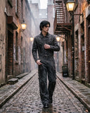 Coffin Pocket Denim Suit – Men’s Double Denim Jacket & Wide Leg Jeans Set