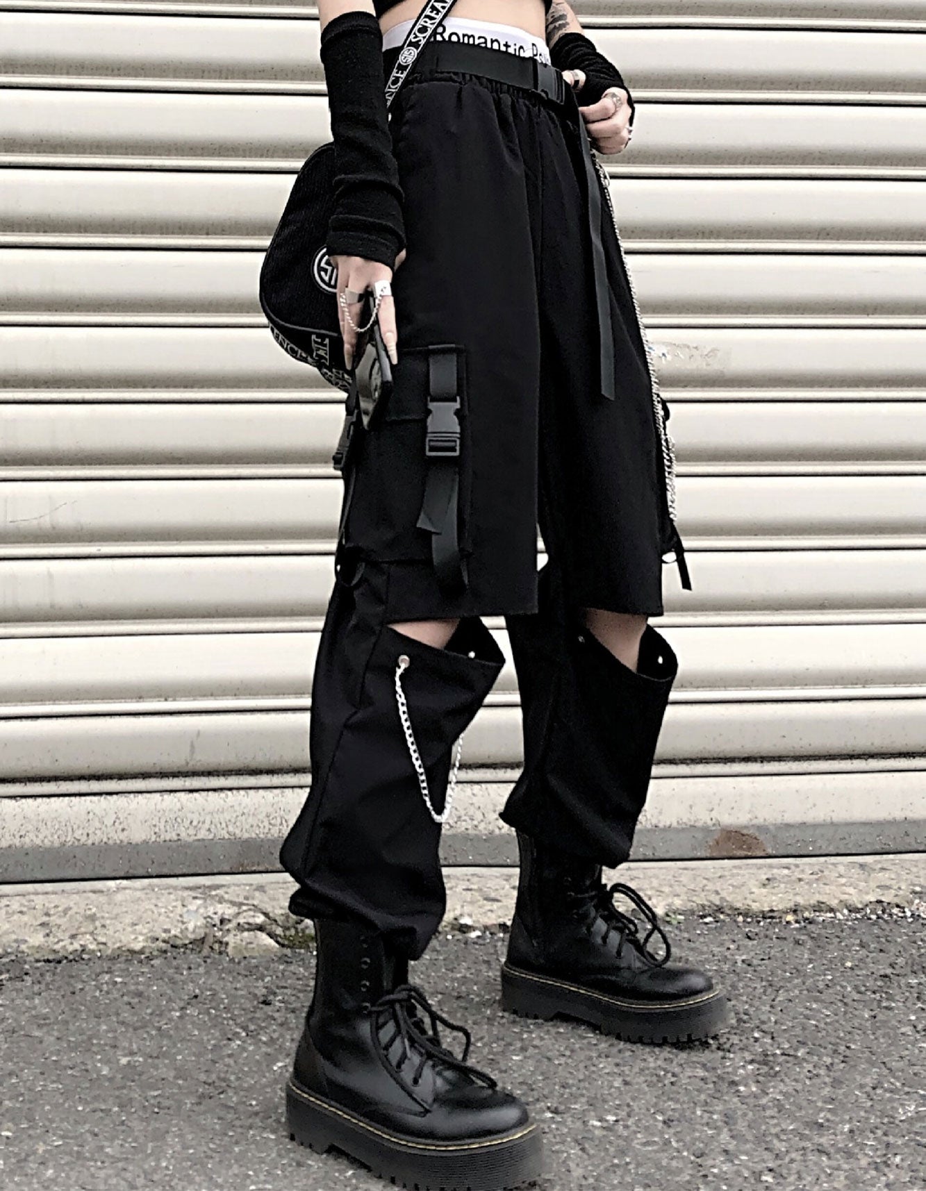 Women’s Techwear Separate Cargo Pants – Multi-Pocket Streetwear