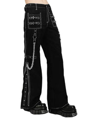 Unisex Night Pant in White Stitch: Modern, Durable Pajama Bottoms