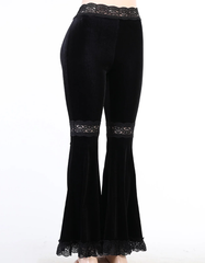 Women’s Sexy Lace Flare Pants – Aesthetic Sheer & Stylish Design